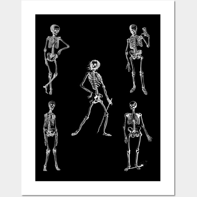 Halloween Skeleton Dance Wall Art by Double E Design